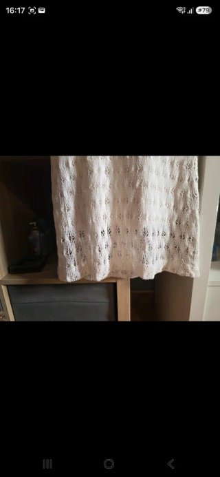 Vestido de crochet blanco talla única
