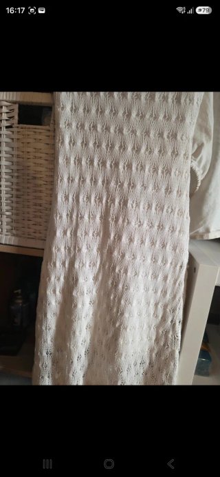 Vestido de crochet blanco talla única