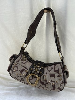 Bolso de hombro Beige y Marrón