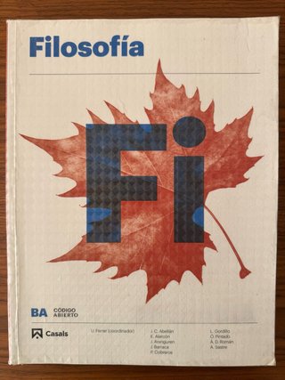 Filosofia: Libro de texto de 1º de Bachillerato
