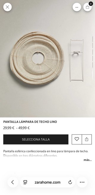 Lámpara de techo colgante de tela