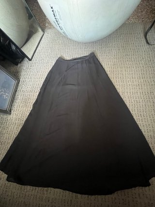Falda negra transparente con forro