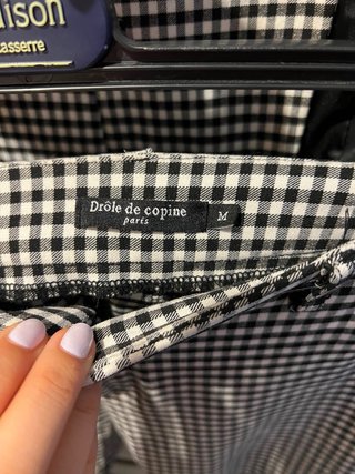 Conjunto traje cuadros blanco y negro