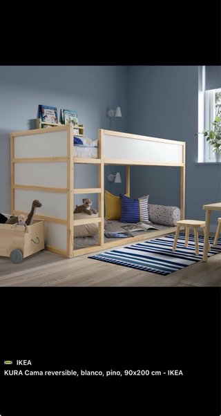 Cama IKEA KURA 90x200 + Tienda Zoo