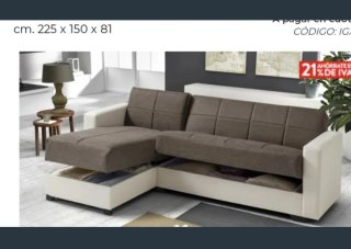 Regalo Sofá Chaicelonge, sofá cama, gris, 2°arcon