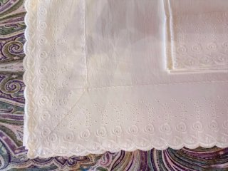 Juego de cama blanco con puntilla cama 1'05
