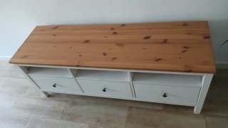 Mueble TV IKEA HEMNES Madera y Blanco
