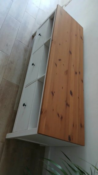 Mueble TV IKEA HEMNES Madera y Blanco