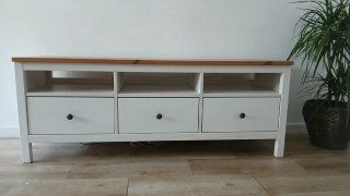 Mueble TV IKEA HEMNES Madera y Blanco