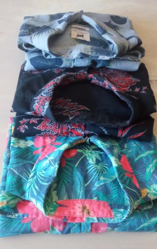 Lote 3 Camisas Verano Estampadas Hombre S