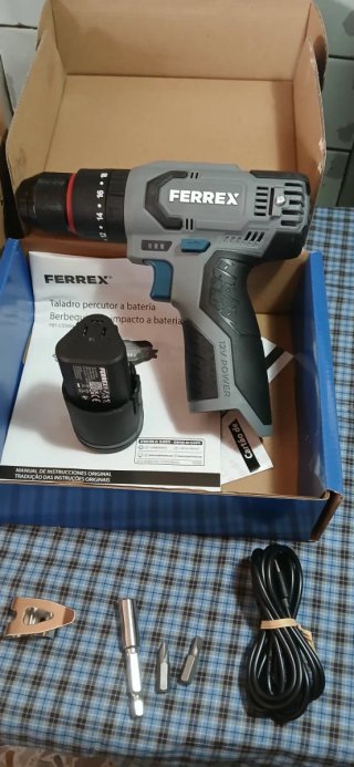 Taladro Percutor a Batería Ferrex 12V