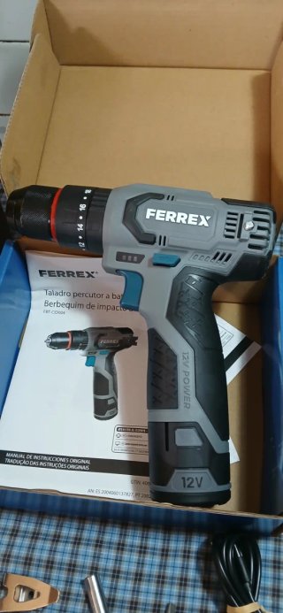Taladro Percutor a Batería Ferrex 12V