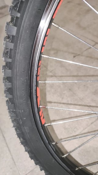 Bicicleta Rockrider BTWIN 24 Negra/Naranja