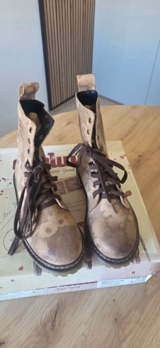 Botas Coolway Beige/Marrón Flores