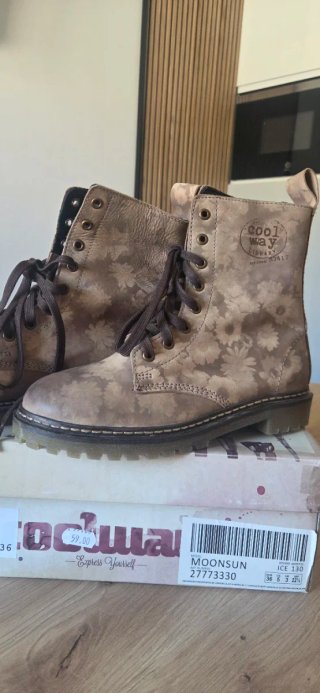 Botas Coolway Beige/Marrón Flores