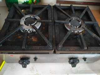 Cocina de gas industrial 2 fuegos