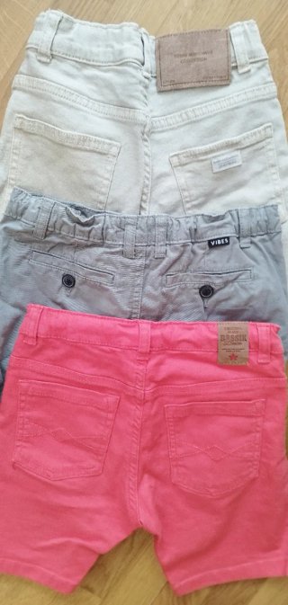 Lote 3 pantalones cortos niño, 5-6 años