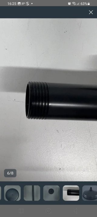 Alcachofa Ducha Negra con Tubo