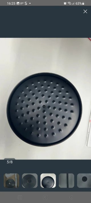 Alcachofa Ducha Negra con Tubo