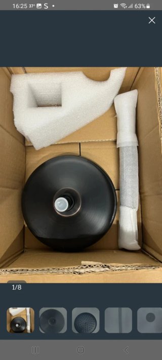 Alcachofa Ducha Negra con Tubo
