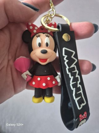 Porta-chaves Minnie Mouse com Flor
