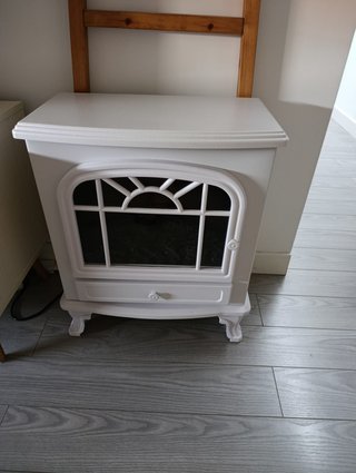 Chimenea Eléctrica Portátil Blanca