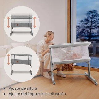 Cuna colecho Lionelo Aurora gris