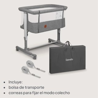 Cuna colecho Lionelo Aurora gris