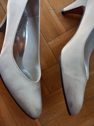 Zapatos de tacón Garach blancos, talla 36