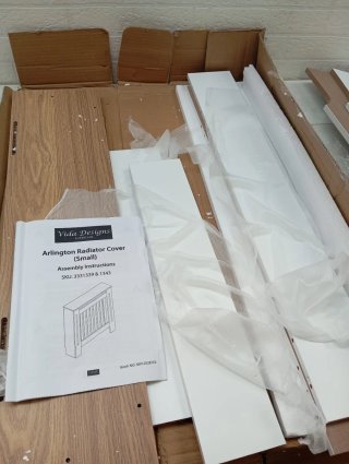 Cubierta de Radiador Blanca Madera 19x78x83