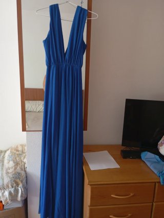 Vestido largo fiesta azul