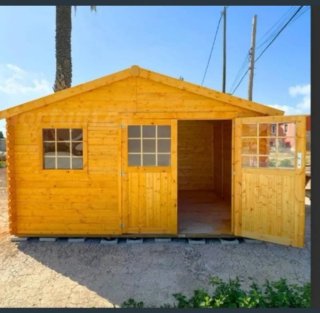 Casa de madera 12m² jardín