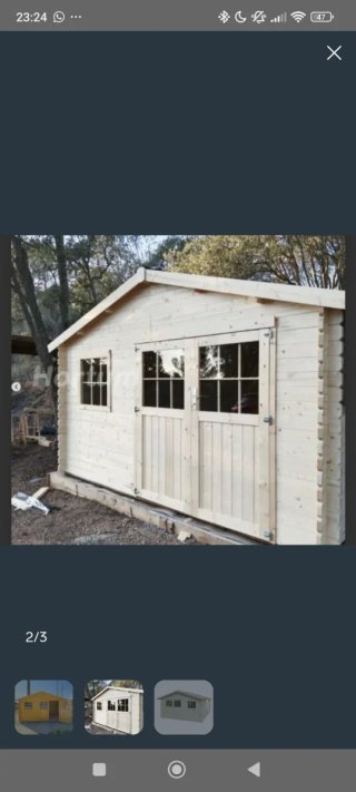 Casa de madera 12m² jardín