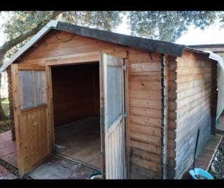 Casa de madera 12m² jardín