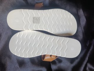 Sandalias N.A.W T.37 Beige y Marrón
