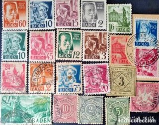 Lote 22 sellos Alemania Baden-Württemberg