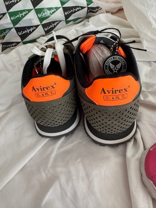 Zapatillas AVIREX Talla 40 Verde Naranja