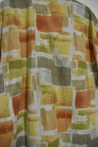 Camisa vintage estampada manga corta