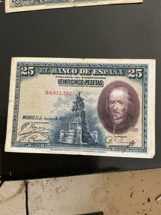Billetes de la segunda República y la democracia