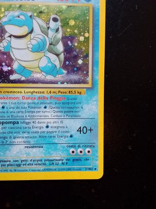 Blastoise Prima Edizione Carta Pokémon
