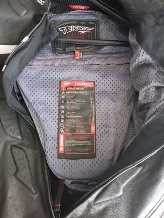 Chaqueta de cuero para moto Teknic