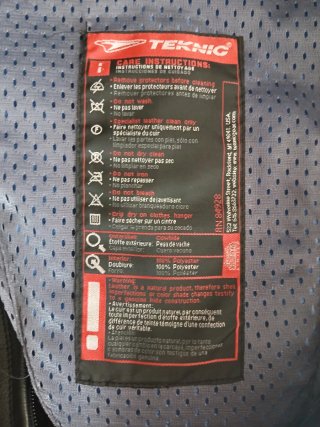Chaqueta de cuero para moto Teknic