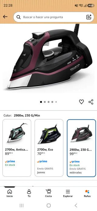 Plancha Rowenta Steamforce Plus 2900W