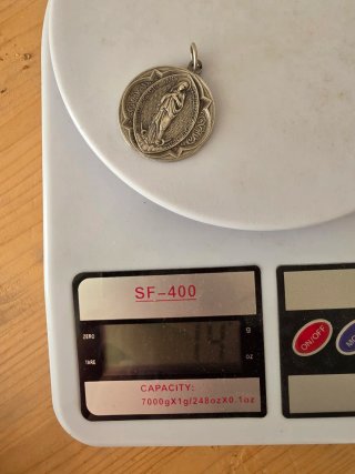 Medalla Antigua Virgen Milagrosa Plata