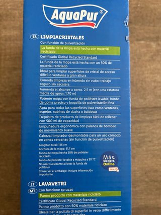 Limpiacristales con pulverizador.