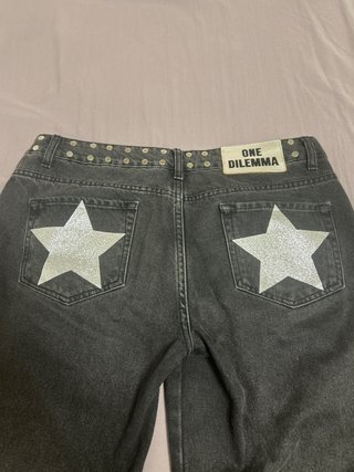 Pantalón One Dilemma estrellas negro talla 36