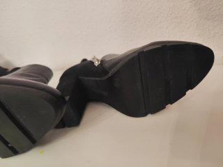 Botines negros tacón alto