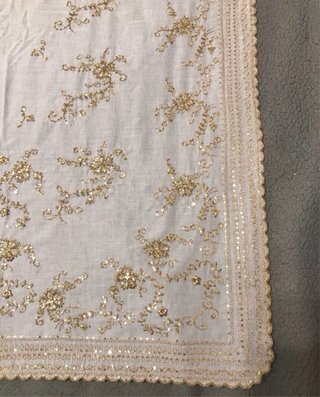 Manteletas Fallera Adulta Blanca y Dorada