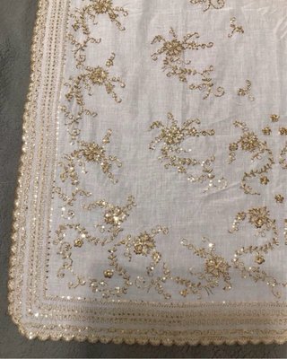 Manteletas Fallera Adulta Blanca y Dorada