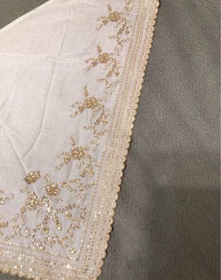 Manteletas Fallera Adulta Blanca y Dorada